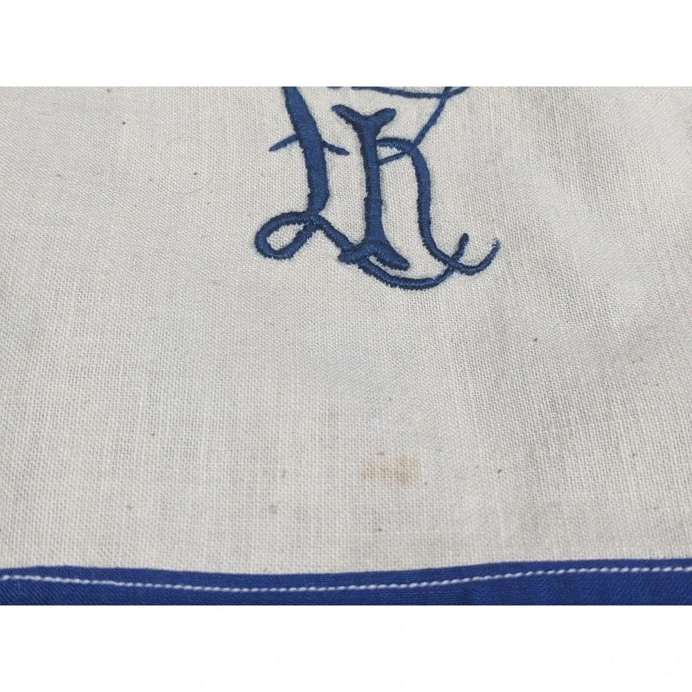 Vintage Polish Smacznego Hand Embroidered Wall Hanging Blue White Folk Art 35x24